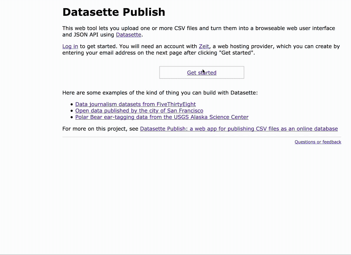 GSA IT standards published using Datasette Publish