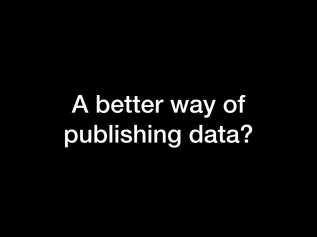 A better way of publishing data?