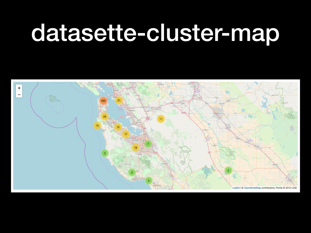 datasette-cluster-map plus screenshot