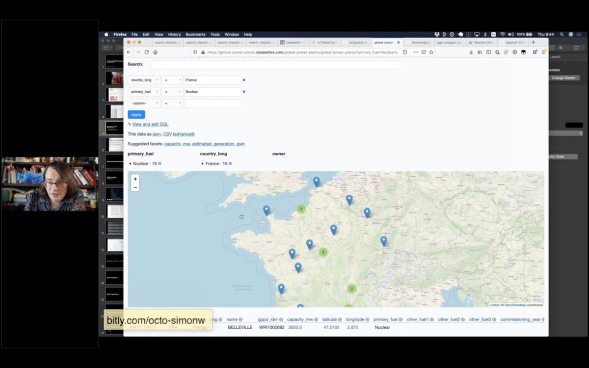 A map of all of the nuclear power plants in France