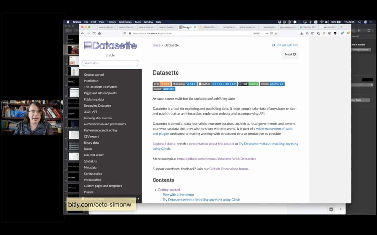 The Datasette website