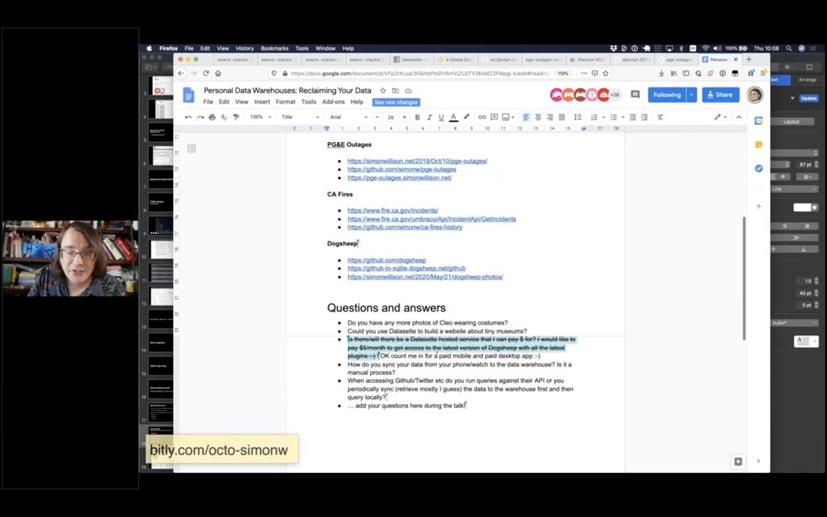 Screenshot of the Google Doc