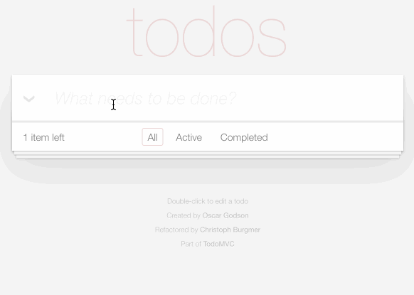 Animated GIF showing a TODO list interface - I add two items to it, then check one of them off as done, then remove the other one