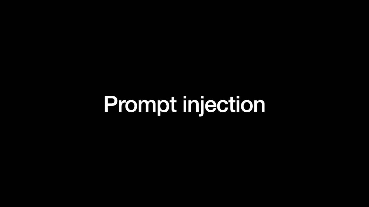 Prompt injection