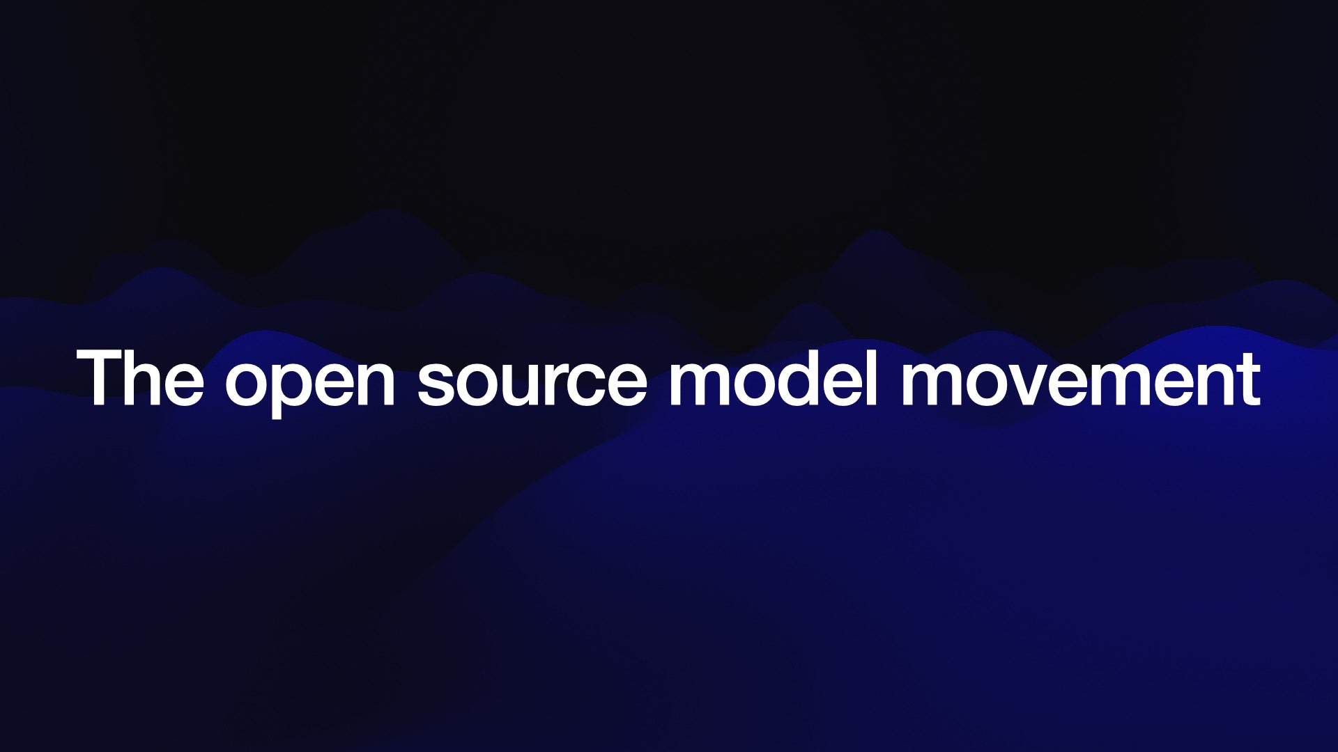 The open source model movement 