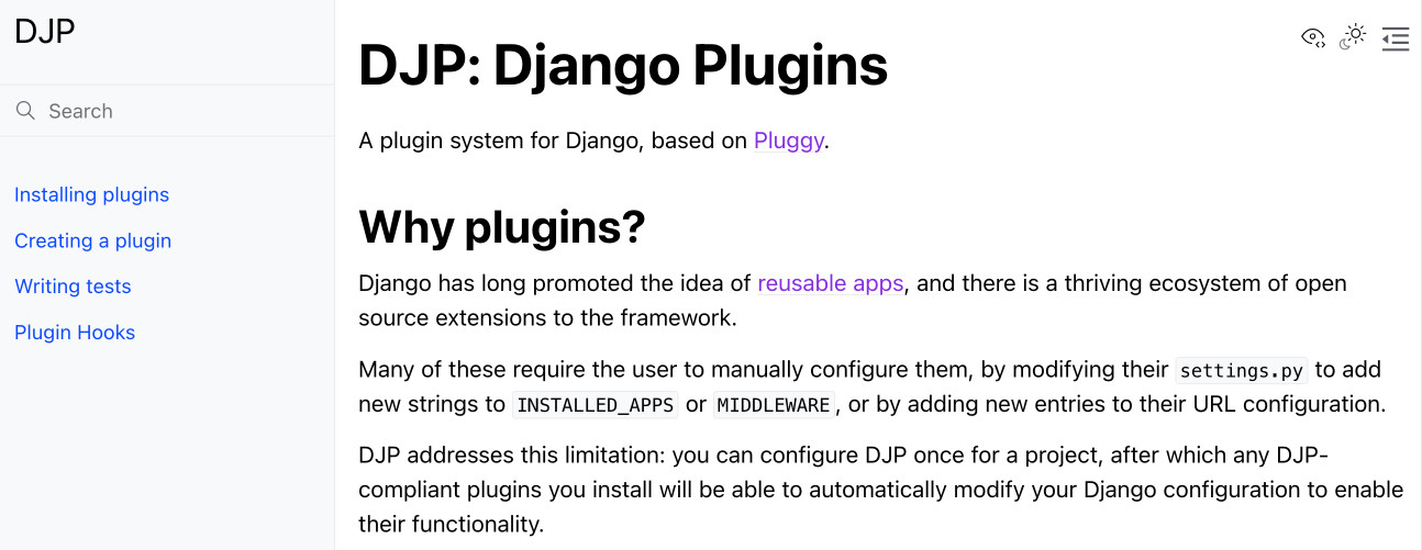 Visit DJP: A plugin system for Django