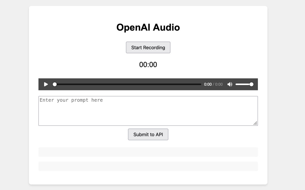 Visit Experimenting with audio input and output for the OpenAI Chat Completion API