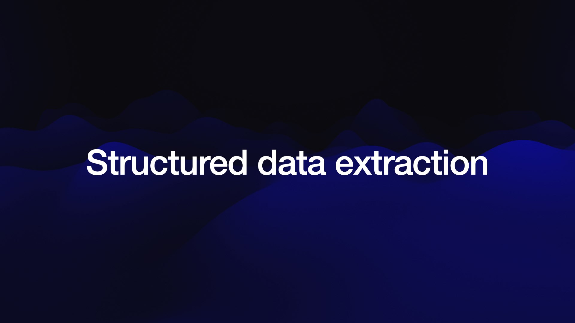 Structured data extraction 