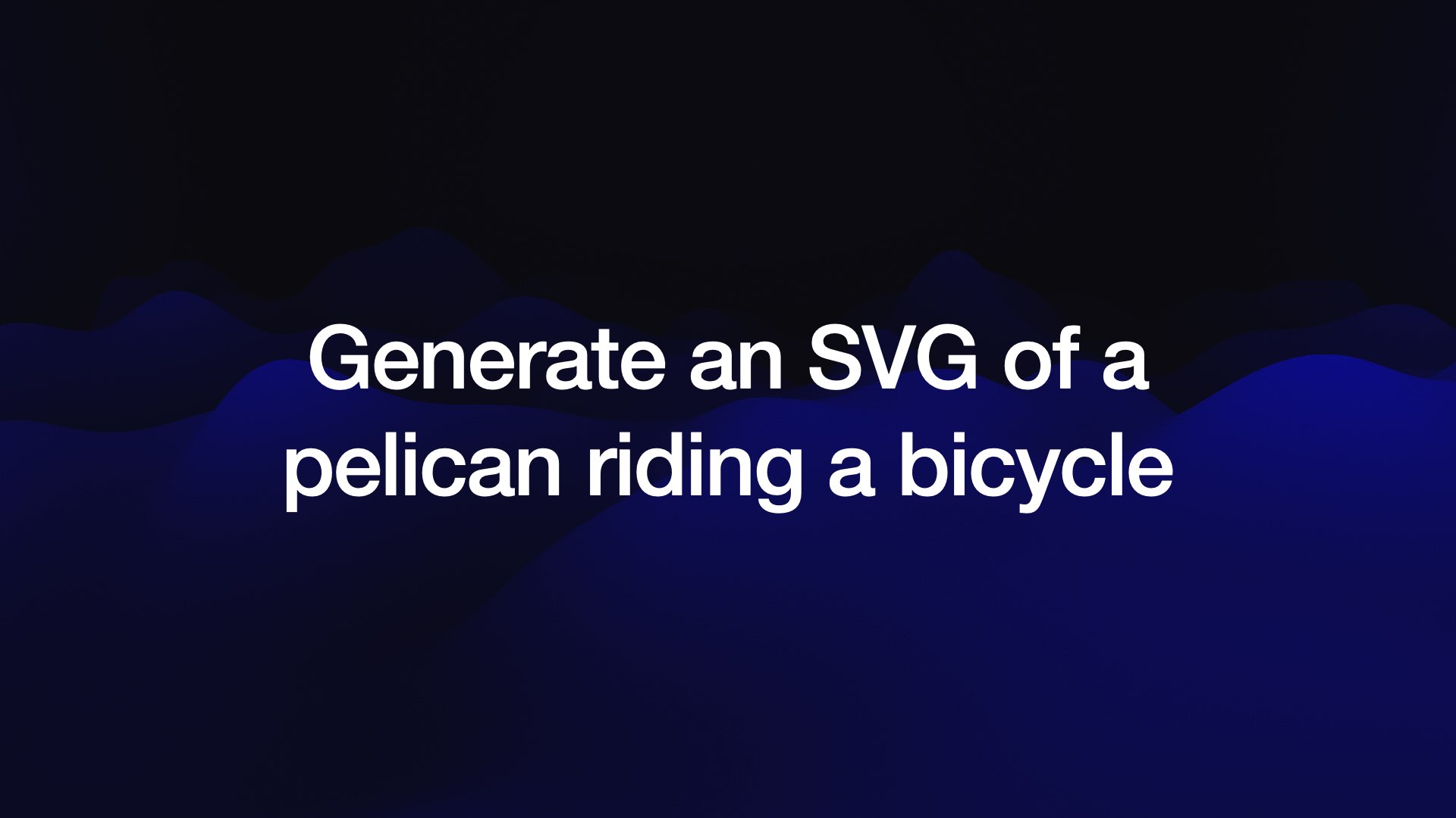 Generate an SVG of a pelican riding a bicycle