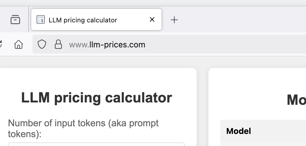 A cropped web browser showing the chosen favicon - it's a calculator with a dollar sign overlapping some of the keys.