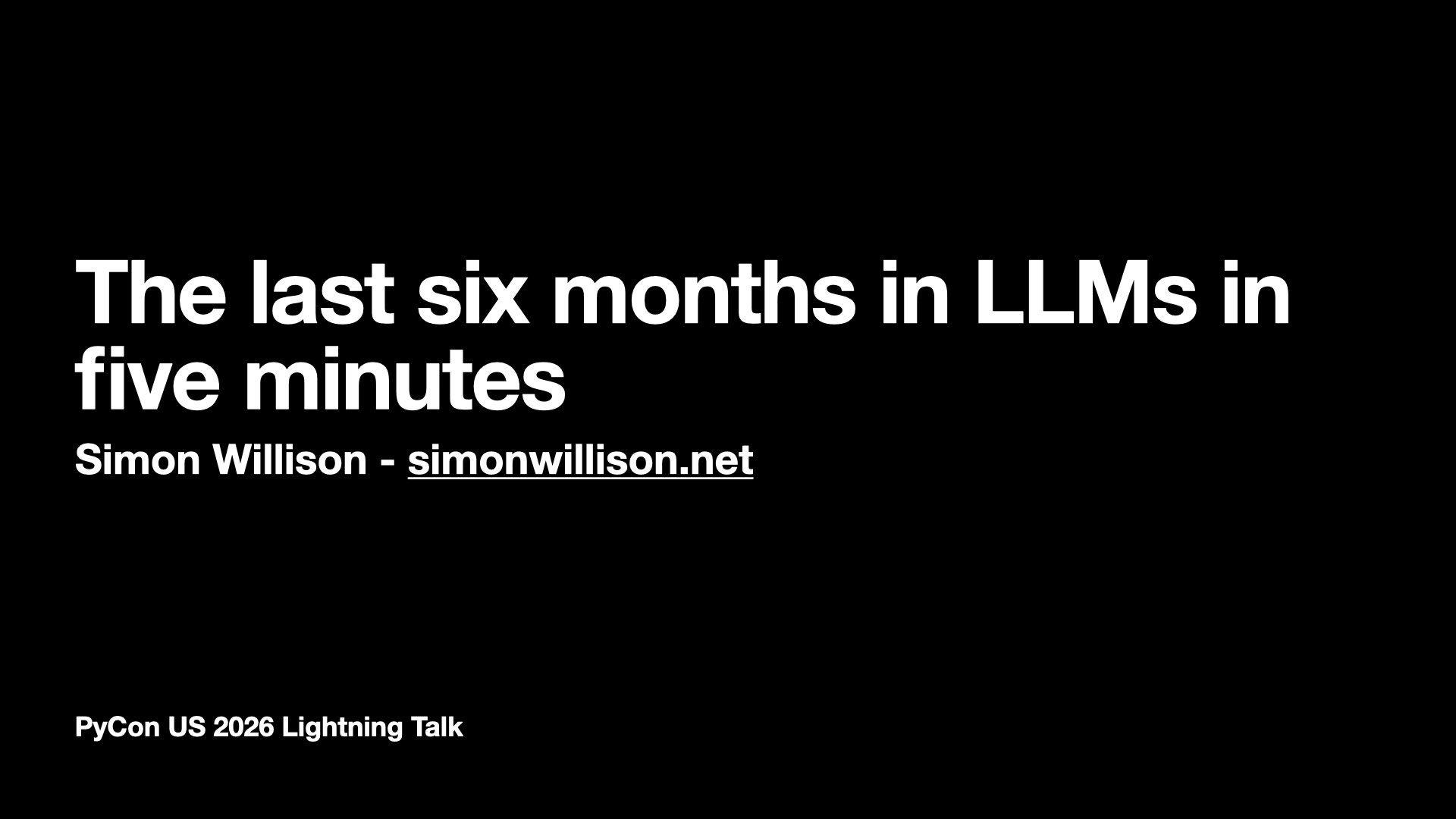 Visit The last six months in LLMs in five minutes