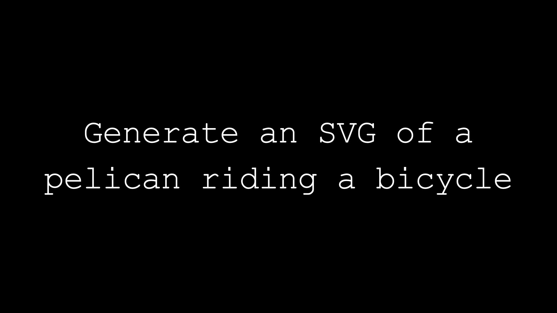 Generate an SVG of a pelican riding a bicycle 
