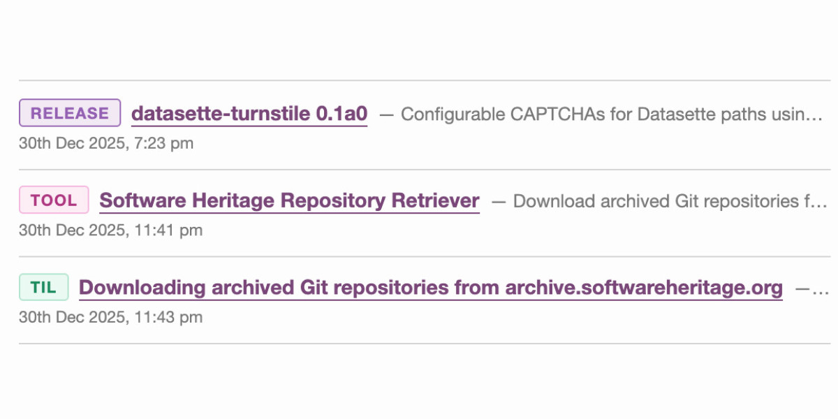 Visit Adding TILs, releases, museums, tools and research to my blog